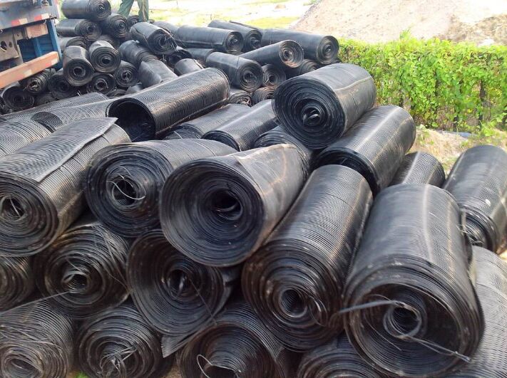 塑料土工格栅施工现场