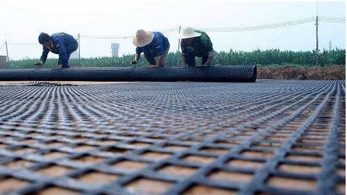 玻纤格栅施工现场