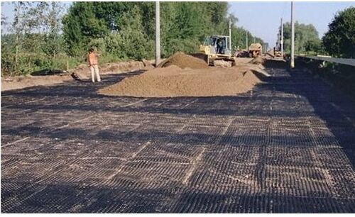 天津玻纤格栅施工现场图片