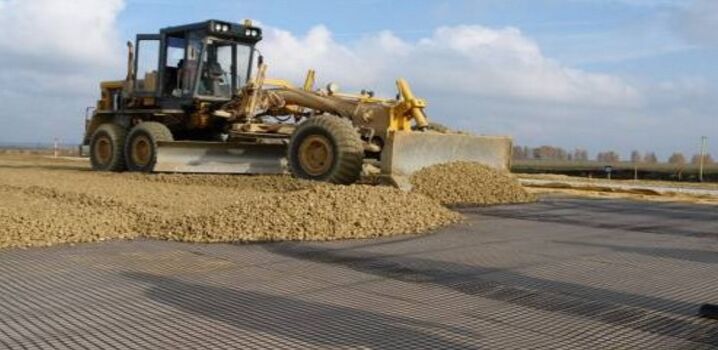 玻纤格栅施工现场