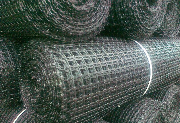 矿用土工格栅施工现场