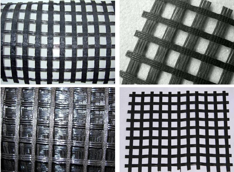 涤纶土工格栅施工现场