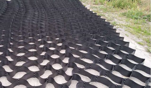 土工格栅施工现场